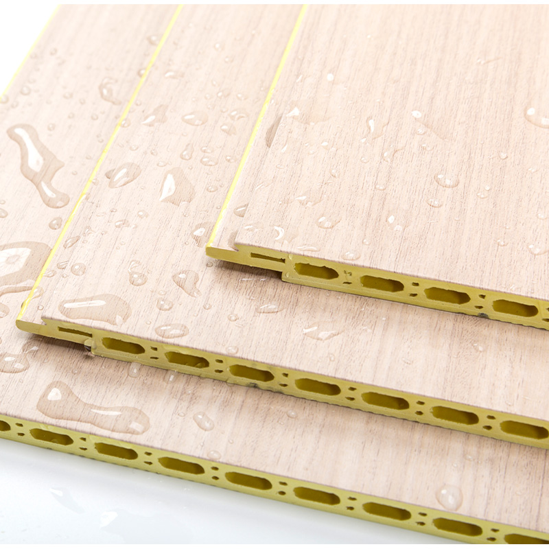 YXWPC609 9MM Thickness 60CM Width Thickness Quick Installation WPC Wall Panel Integrated Wall Panel Bamboo Wood Fiber Wall